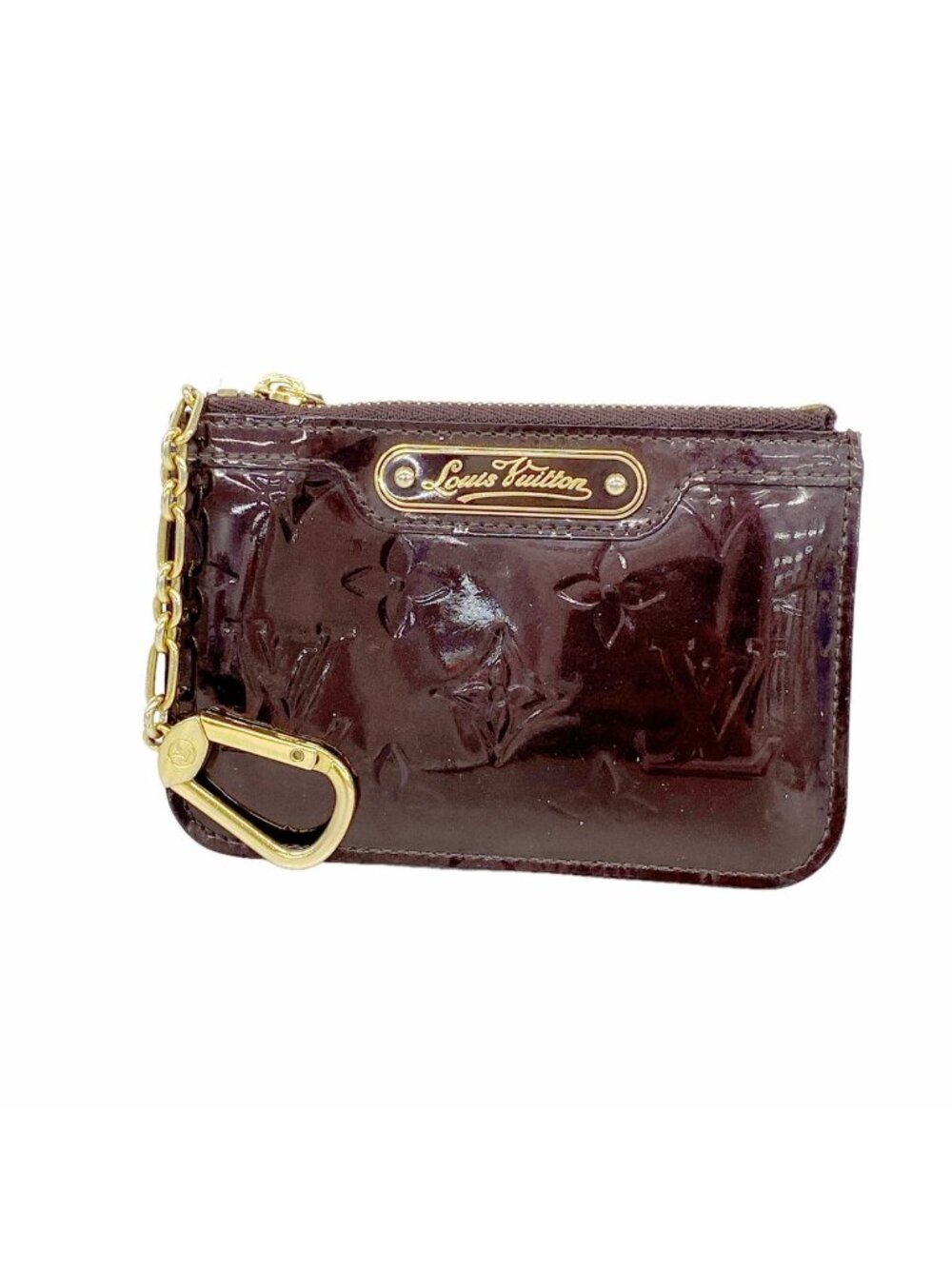 Louis Vuitton Coin Purse Vernis Pochette Cles NM Amarante